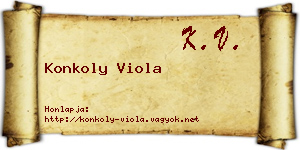 Konkoly Viola névjegykártya